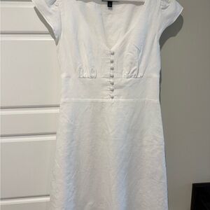 Banana Republic Factory White Linen Dress